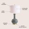 Jonathan Y Brussels 27" Contemporary Transitional Ceramic/Metal LED Table Lamp, Gray/Brass JYL6208B - alternate 4