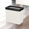 Gatco Modern Rectangular 3 Gal. Wastebasket, Matte Pearl/Matte Black Lid 1939MX - alternate 2