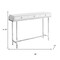 Homeroots 48" White and Silver Console Table And Drawers 333154 - alternate 4