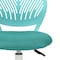 Homeroots Turquoise and White Adjustable Height Swivel Rolling Office Chair 568072 - alternate 5