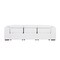 Homeroots 104" White Top Grain Leather Reclining Metal USB Sofa 720441 - alternate 3
