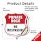Signmission Private Dock Shield Sign No Trespassing, 6 inch X 6 inch, Vinyl Decal, 2PK SHI-D-2PACK-6-434 - alternate 3