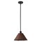 Jonathan Y Hattie 12 in. 1-Light Coastal Bohemian Metal and Woven Rattan LED Pendant Light, Black/Dark Brown JYL5712B - alternate 5