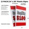 Signmission Everything Dollar, Plastic Signs Only 24 Inch x 36 Inch, Corrugated Plastic, 2PK CSB-2436-2PACK-Everything 1 Dollar - alternate 2