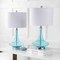 Jonathan Y Cecile 25.5" Glass Teardrop LED Table Lamp, Aqua/Chrome, 2PK JYL1081B-SET2 - alternate 6