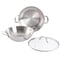 Martha Stewart Castelle 12 Inch Stainless Steel Everyday Pan with Steamer and Lid 130028.03 - alternate 4