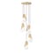 Z-Lite Aimie 5-Light Chandelier, 12 in W x 13 in H, Modern Gold 828P6-5R-MGLD - alternate 1