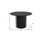 Homeroots 46" Black Solid Wood Pedestal Base Round Top Dining Table 721047 - alternate 4