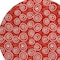 Homeroots 8' Red And Ivory Round Geometric Washable Indoor Outdoor Area Rug 583386 - alternate 6