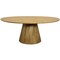 Homeroots 72" Natural Solid Wood Pedestal Base Round Top Dining Table 605987 - alternate 1
