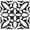 Andova Tiles Luv Ti'amo Black and White 8-in Encaustic Matte Porcelain Wall & Floor Tile ANDLUV452 - alternate 7
