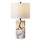 Jonathan Y Elizabeth 24.25" Contemporary Coastal Alabaster LED Table Lamp with Body Night Light, Black/White JYL8507A - alternate 1