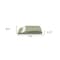 Homeroots 55" X 70" Moss Green And White Cotton Blend Woven Herringbone Plush Throw Blanket with Tassels 474034 - alternate 4