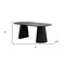 Homeroots 79" Black Wood Double Pedestal Base Oval Dining Table 720663 - alternate 4