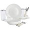 Gibson Home Nobella 14 Piece Fine Ceramic Dinnerware Set in White 136592.14 - alternate 1