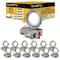 Nuwatt 4 Inch Brushed Nickel Canless Recessed Lighting LED Wafer Lights, 5CCT 2700K-5000K, 630LM, 12PK NW-P-DL-4-9W-5CT-BN-12P - alternate 1