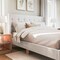 Martha Stewart Carmy King Upholstered Platform Bed, Tufted Wingback Headboard and Cushioned Siderails TW-B2503T-K-WH-MS - alternate 5