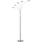Homeroots 82" Nickel Five Light Led Arc Floor Lamp 526323 - alternate 1