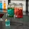 Basicwise 2-Pcs Versatile Glass Drink Dispenser Set with Metal Stand and Stainless Steel Spigots - Ideal QI004713 - alternate 4