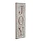Homeroots 19" X 6" Gray and Brown Handcrafted Joy Metal Wall Decor 487510 - alternate 4