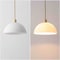 Jonathan Y Solene 11.75" 1-Light Modern Contemporary Adjustable Metal/Glass Dome LED Pendant, Almond/White JYL9565B - alternate 5