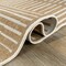 World Rug Gallery Contemporary Stripe Weather Resistant Reversible Indoor/Outdoor Rug 2 ft x 7 ft Natural WR113NATURAL2X7 - alternate 3