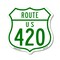 Signmission Route Marker Shield Sign Us 420, 6 Inch X 6 Inch, Plastic Sign SHI-P-6-477 - alternate 1