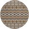 Homeroots 8' Taupe Brown And Ivory Round Moroccan Washable Indoor Outdoor Area Rug 594354 - alternate 5