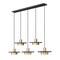 Z-Lite Ludo Matte Black + Modern Gold 5 Light Linear Chandelier 829P12-5L-MB-MGLD-LE - alternate 1