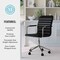 Martha Stewart Taytum Upholstered Office Chair in Black/Polished Nickel CH-142370-BK-MS - alternate 4