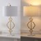 Jonathan Y July 31" Modern Contemporary Metal LED Table Lamp, Gold Painting JYL3026A - alternate 6