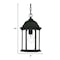 Homeroots Matte Black Glass Lantern Hanging Light 398002 - alternate 2