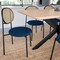 Leisuremod Euston Wicker Dining Chair with Velvet Round Seat, Navy Blue EC17NBU - alternate 6