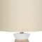 Homeroots 27" Brown and White Ceramic Round Table Lamp With Beige Drum Shade 545862 - alternate 4
