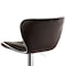 Elama 2 Piece Diamond Tufted Faux Leather Adjustable Bar Stool in Brown with Chrome Trim and Base ELM-712-BROWN - alternate 4
