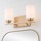 Vaxcel Park Ridge 2-Light Vanity Light, Champagne Gold, Frosted White Glass, 13-In. Wide W0571 - alternate 3