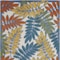 Homeroots 3' X 5' Ivory Yellow Orange Green And Blue Palm Leaf Indoor Outdoor Area Rug 545024 - alternate 5