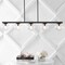 Jonathan Y Luca Parisian 45.5" 5-Light Modern Glam Iron Globe Linear LED Pendant, Black/Clear JYL7572B - alternate 5