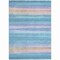 Homeroots 9' X 12' Aqua Lavender And Peach Striped Washable Indoor Outdoor Area Rug 631201 - alternate 6