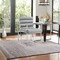 Homeroots Set of Two Tufted Gray And Silver Metallic Upholstered Faux Leather Dining Arm Chairs 545059 - alternate 5