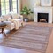 Homeroots 8' X 10' Brown And Beige Striped Washable Indoor Outdoor Area Rug 631482 - alternate 5