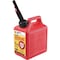 Midwest Can 1 Gal. Plastic Auto Shut-Off Gasoline Fuel Can Red 1210 - alternate 1