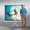 Pyle 72 Inch Outdoor Projector Screen with Stand-Portable Fold Out Roll Up Screen with Tripod Stand, White PRJTP72 - alternate 3