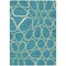 Homeroots 5' X 8' Teal Blue Ivory And Green Abstract Washable Indoor Outdoor Area Rug 600571 - alternate 5