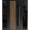Vdomdoors Steel Door Dekton 0163 Venezia Noce 2 Side Exterior Windows Sidelites/ Entry Door Painted W14+36+14 DEKTON0163EXD-VEN-W14+36+14xH80-LH-I - alternate 1