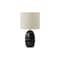 Monarch Specialties Lighting, 17"h, Table Lamp, Black Ceramic, Beige Shade, Contemporary, Modern I 9790 - alternate 1