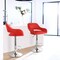 Elama 2 Piece Adjustable Faux Leather Bar Stool in Red with Chrome Base ELM-705A-RED - alternate 5