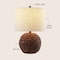 Jonathan Y Camilo 21.5" Modern Coastal Woven Rattan Globe LED Table Lamp, Dark Brown JYL6514B - alternate 4