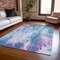 Homeroots 5' X 8' Blue Peach And Sky Blue Abstract Washable Indoor Outdoor Area Rug 615855 - alternate 5