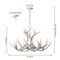 Jonathan Y Eldora 33" 6-Light Rustic Farmhouse Adjustable Resin Antler LED Chandelier, Beige JYL6318B - alternate 2
